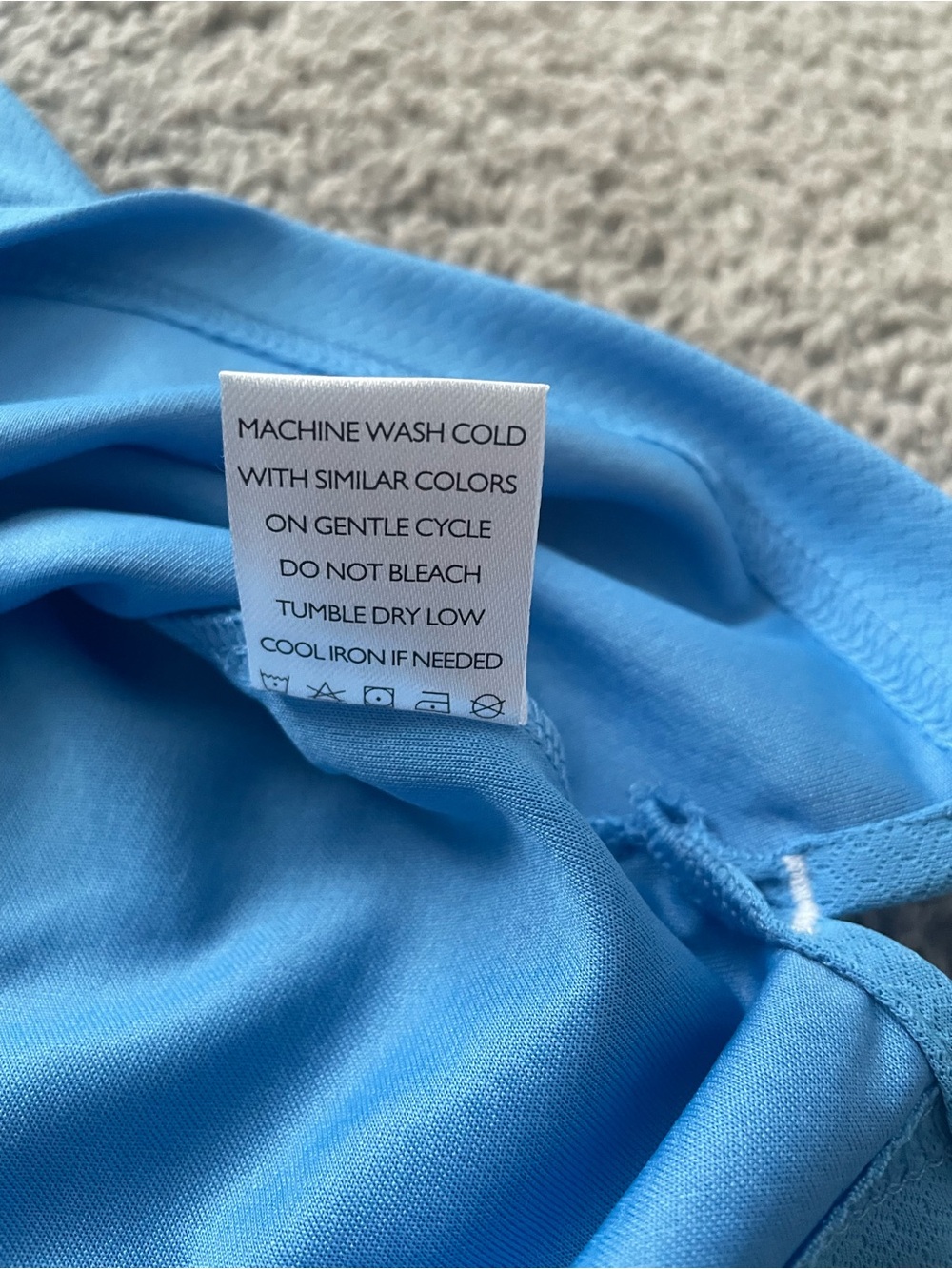Black Clover Live Lucky Light Blue Golf Polo Shirt Large - Picture 5 of 9